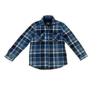 FREEDOM FOUNDRY Blue Plaid Fleece Flannel Size Medium